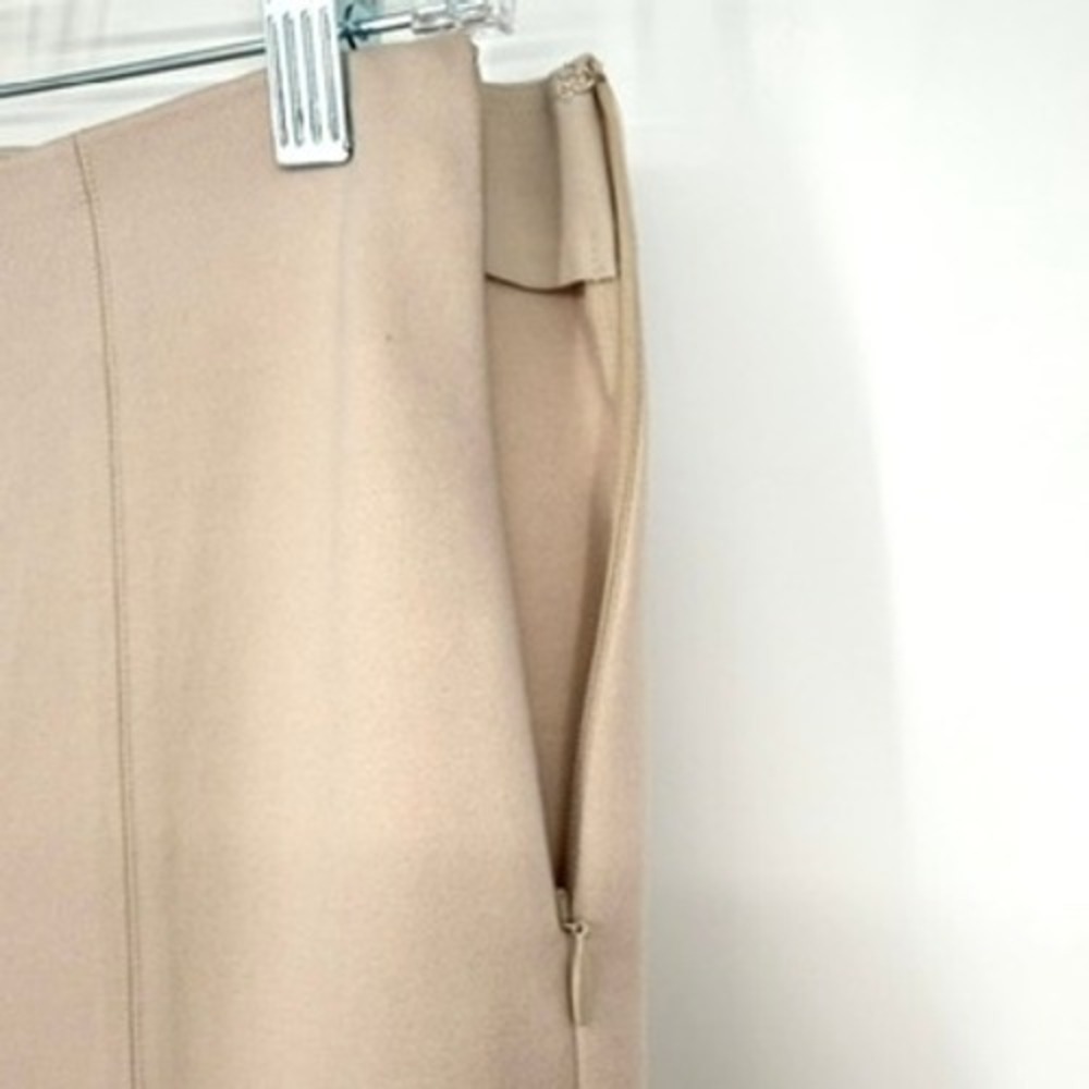 NWT Quince Ultra-Stretch Ponte Pintuck Ankle Pant Ecru Beige Slim Trousers L - Picture 7 of 16